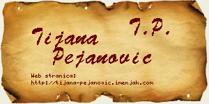 Tijana Pejanović vizit kartica